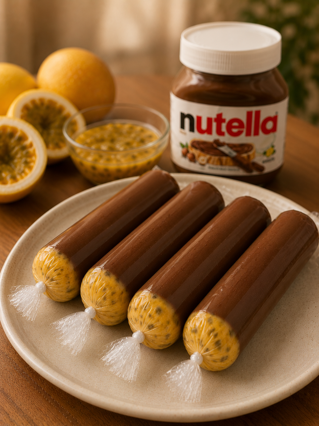 MARACUJÁ COM NUTELLA - COM PEDACINHOS DO CAROÇO 