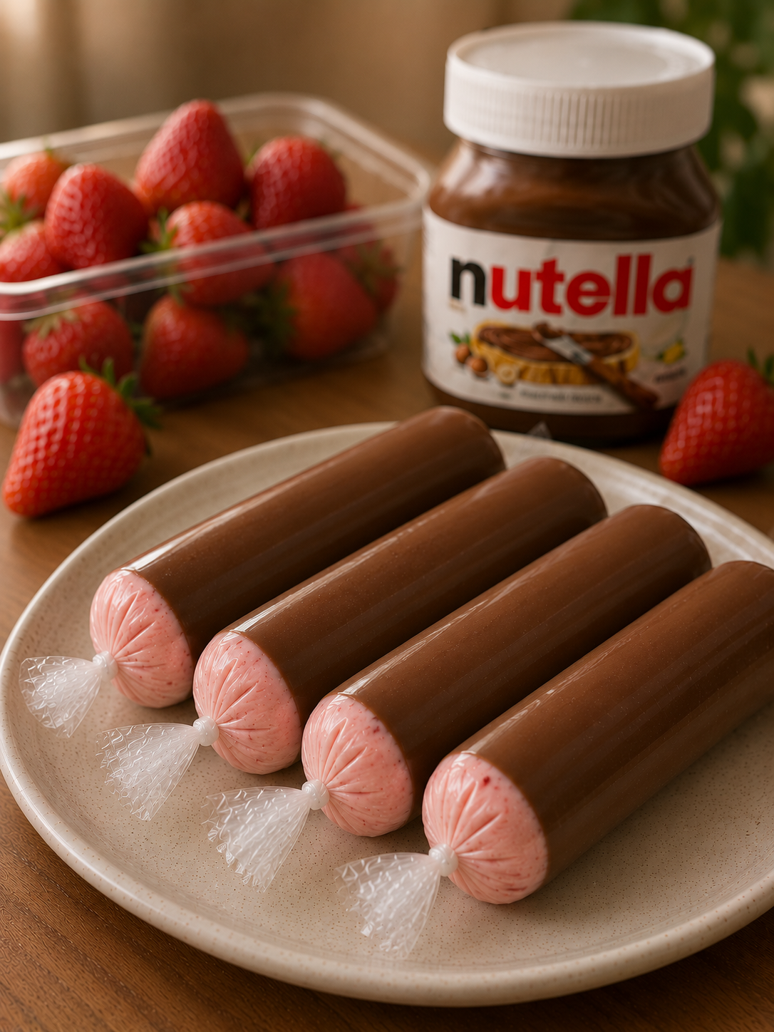 MORANGO COM NUTELLA